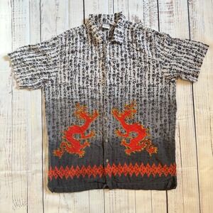 Vintage 90's Utility Dragon Button Up Size XL